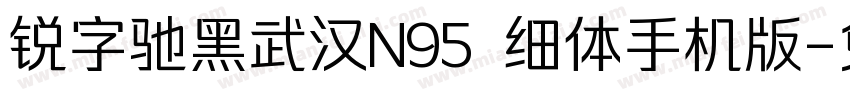 锐字驰黑武汉N95 细体手机版字体转换